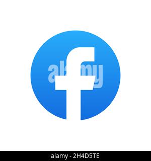 VINNITSA, UKRAINE - 3 NOVEMBER 2020. Social media icon Facebook Stock Vector