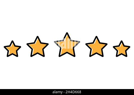 Rating stars flat style icon. Vector eps10 Stock Vector