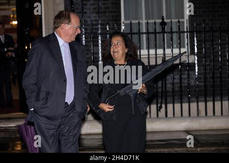 Prime Minister invites world’s top business leaders including BlackRock CEO Larry Fink to Downing Street in bid to establish 'Global Britain'. Stock Photo