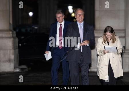 Prime Minister invites world’s top business leaders including BlackRock CEO Larry Fink to Downing Street in bid to establish 'Global Britain'. Stock Photo