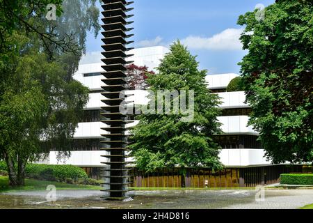 Wasser-Plastik 1977 vom Heinz Mack, Skulpturenpark, LBS Westdeutsche Landesbausparkasse, Himmelreichallee, Münster, Nordrhein-Westfalen, Deutschland Stock Photo