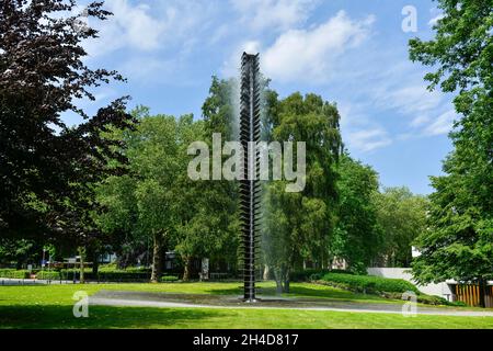 Wasser-Plastik 1977 vom Heinz Mack, Skulpturenpark, LBS Westdeutsche Landesbausparkasse, Himmelreichallee, Münster, Nordrhein-Westfalen, Deutschland Stock Photo