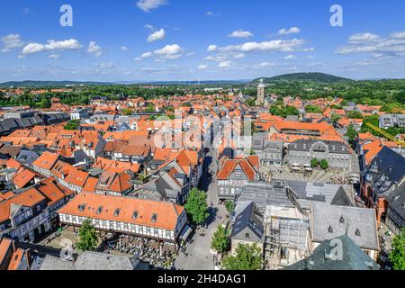 Totale Altstadt, Goslar, Niedersachsen, Deutschland Stock Photo