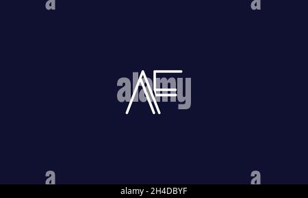 LETTERS AF LOGO DESIGN WITH NEGATIVE SPACE EFFECT FOR ILLUSTRATION USE Stock Vector