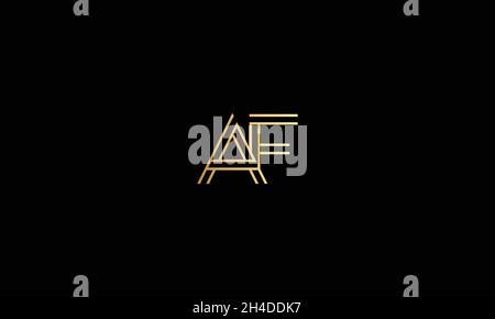 LETTERS AF LOGO DESIGN WITH NEGATIVE SPACE EFFECT FOR ILLUSTRATION USE Stock Vector