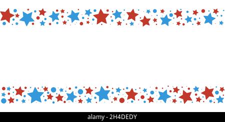 stars frame pattern usa background Stock Vector