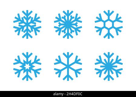 Snowflakes icon set. Vector eps10 Stock Vector