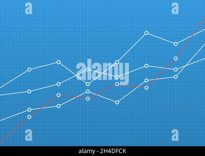 Financial chart graph. Business concept Stock Vector