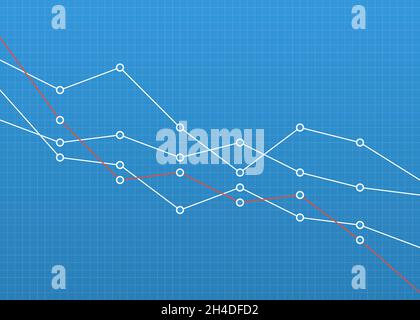 Financial chart graph. Business concept Stock Vector