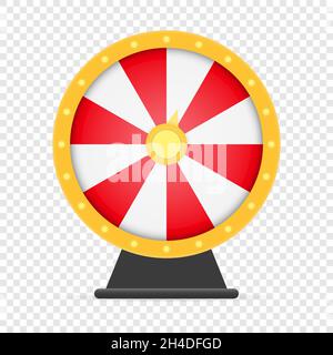 Fortune wheel lucky roulette isolated on white background Stock Vector