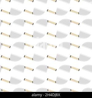 Illustration on theme pattern steel axes with wooden handle, metal ax for hunting. Big kit ax consisting of many identical axes on white background. F Stock Vector