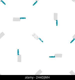Illustration on theme pattern steel axes with wooden handle, metal ax for hunting. Big kit ax consisting of many identical axes on white background. F Stock Vector