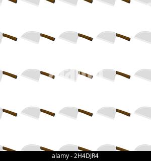 Illustration on theme pattern steel axes with wooden handle, metal ax for hunting. Big kit ax consisting of many identical axes on white background. F Stock Vector