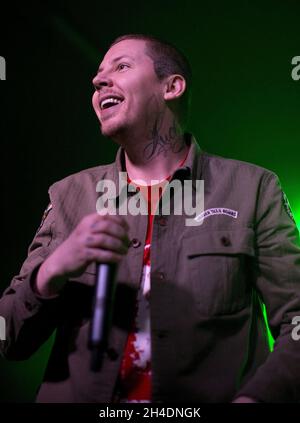 Professor Green performs at Oslo, Hackney, East London, for War Child ...