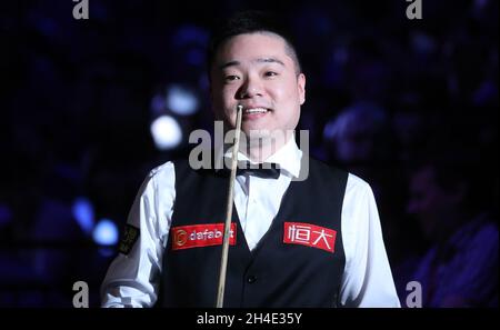 Ding Junhui during day two of the 2019 Dafabet Masters at Alexandra Palace, London. Picture dated: Monday January 14, 2019. Photo credit should read: Isabel Infantes / EMPICS Entertainment. Stock Photo