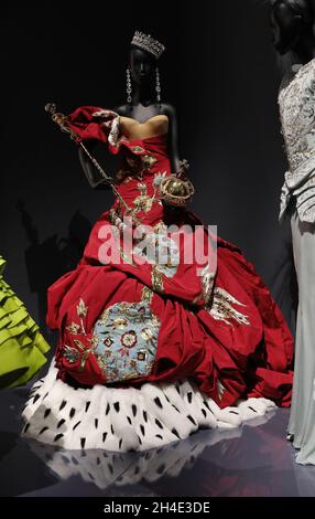 Christian Dior by John Galliano, (b. 1960), Haute Couture,  Autumn/Winter 2001 into the 'Christian Dior: Designer of Dreams' at the Victoria and Albert Museum, London. Picture dated: Wednesday January 30, 2019. Photo credit should read: Isabel Infantes / EMPICS Entertainment. Stock Photo