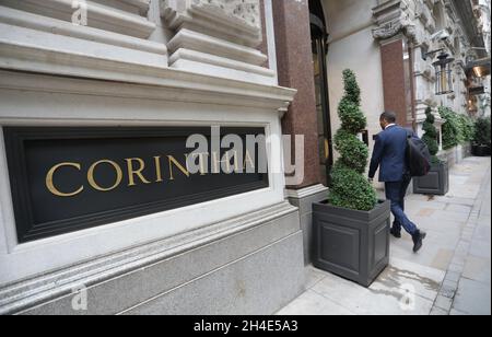 A general view of The Corinthia Hotel in Whitehall Place, London. Picture dated: September Tuesday 10, 2019. Photo credit should read: Isabel Infantes / EMPICS Entertainment. Stock Photo