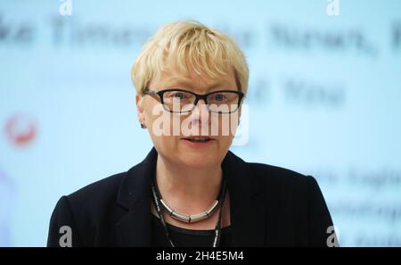 Angela Eagle MP speaks during a fringe event on the third day of the Labour Party annual conference at the Brighton Centre in Brighton. Picture dated: Monday September 23, 2019. Photo credit should read: Isabel Infantes / EMPICS Entertainment. Stock Photo