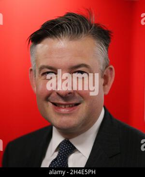 Shadow Secretary of State for Health Jon Ashworth on the fourth day of the Labour Party annual conference at the Brighton Centre in Brighton. Picture dated: Tuesday September 24, 2019. Photo credit should read: Isabel Infantes / EMPICS Entertainment. Stock Photo