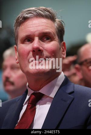 Shadow Brexit Secretary, Sir Keir Starmer, during the Labour Party annual conference at the Brighton Centre in Brighton. Picture dated: Tuesday September 24, 2019. Photo credit should read: Isabel Infantes / EMPICS Entertainment. Stock Photo