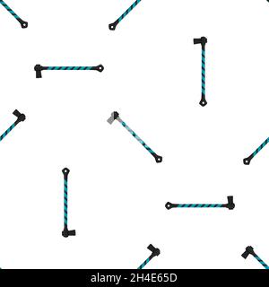 Illustration on theme pattern steel axes with wooden handle, metal ax for hunting. Big kit ax consisting of many identical axes on white background. F Stock Vector