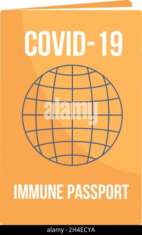 Covid19 immunity passport semi flat color vector object Stock Vector