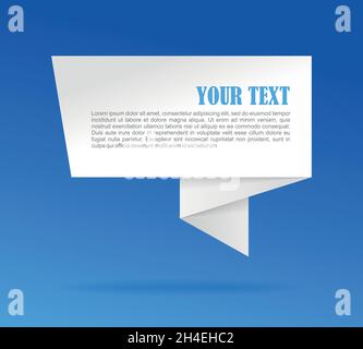 The modern origami speech bubble eps 10 Stock Vector