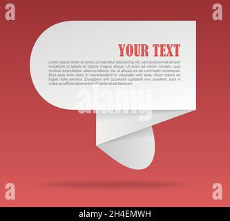 The modern origami speech bubble eps 10 Stock Vector