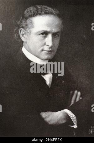 Magician Harry Houdini and Magic related vintage Stock Photo