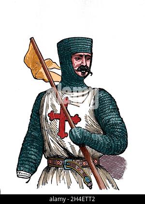 Knights Templar, 12th to 13th Century. The Poor Fellow-Soldiers of ...