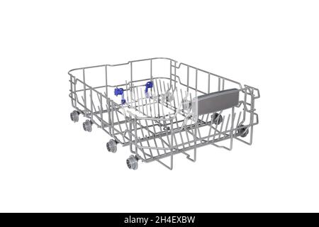 Dishwasher tray isolated on white background. Stock Photo