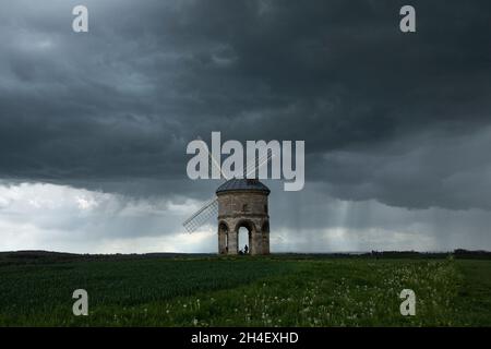 Chesterton mill with approaching storm, Warwickshire, England, UK. Stock Photo