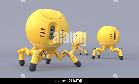 Fictional four legged robot. Stock Photo