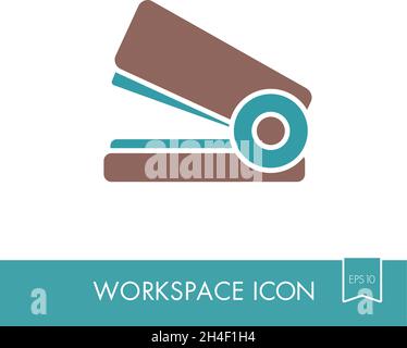 Stapler outline icon. Workspace sign. Graph symbol for your web site ...