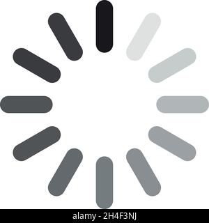Processing icon. Circular loader. Loading progress indicator Stock Vector