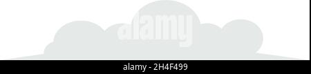 Simple cloud climate silhouette element vector illustration Stock Vector