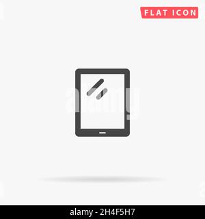 Tablet flat vector icon. Hand drawn style design illustrations. Stock Vector