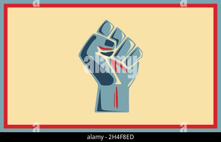 Vector illustration junetteenth isolated on beige background. Stock Vector