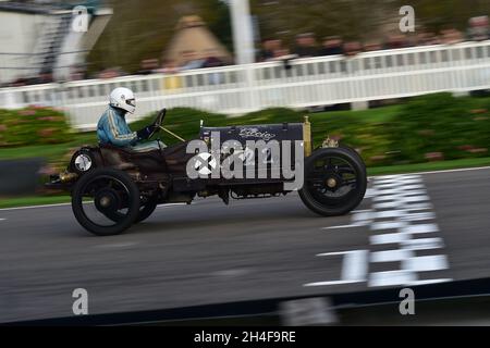 Crossing the finish line, Andrew Howe-Davies, SCAT Type C Racer Targa Florio, 1911, SF Edge Trophy, a brace of races for pre-1923 Edwardian Specials, Stock Photo