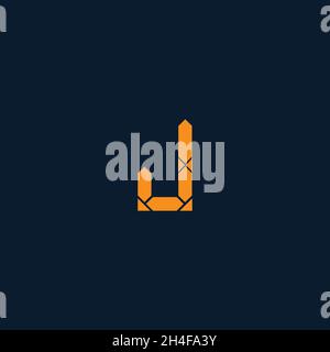 Minimal modern Abstract elegant line art letter J logo. Creative minimalism logotype icon symbol. Stock Vector