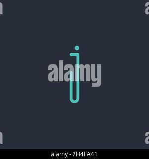 Minimal modern Abstract elegant line art letter J logo. Creative minimalism logotype icon symbol. Stock Vector