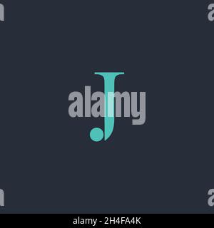 Minimal modern Abstract elegant line art letter J logo. Creative minimalism logotype icon symbol. Stock Vector