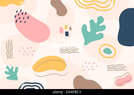 Abstract organic shapes background design Stock Vector