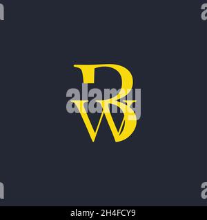 Professional Innovative Initial BW logo and BW logo. Letter BW Minimal elegant Monogram. Premium Business Artistic Alphabet symbol and sign Stock Vector