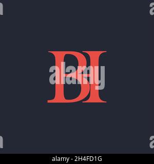 Professional Innovative Initial BH logo and BH logo. Letter BH Minimal elegant Monogram. Premium Business Artistic Alphabet symbol and sign Stock Vector