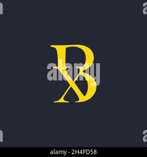 Professional Innovative Initial BX logo and BX logo. Letter BX Minimal elegant Monogram. Premium Business Artistic Alphabet symbol and sign Stock Vector