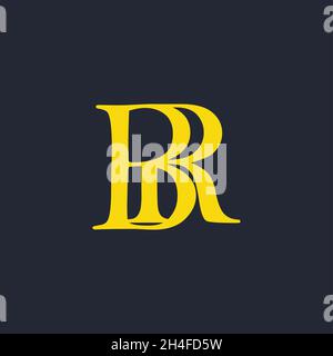 Professional Innovative Initial BR logo and BR logo. Letter BR Minimal elegant Monogram. Premium Business Artistic Alphabet symbol and sign Stock Vector