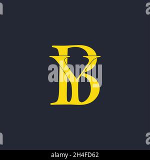 Professional Innovative Initial BY logo and BY logo. Letter BY Minimal elegant Monogram. Premium Business Artistic Alphabet symbol and sign Stock Vector