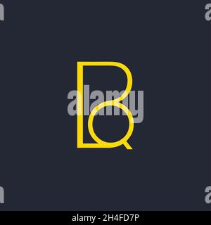 Professional Innovative Initial BQ logo and BQ logo. Letter BQ Minimal elegant Monogram. Premium Business Artistic Alphabet symbol and sign Stock Vector