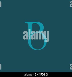 Professional Innovative Initial BO logo and BO logo. Letter BO Minimal elegant Monogram. Premium Business Artistic Alphabet symbol and sign Stock Vector